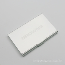 Suporte do cartão promocional de alumínio, caixa de cartão do nome do Metal